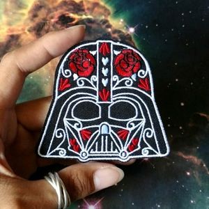 New patch patches star wars Disney Darth Vader red rose flower